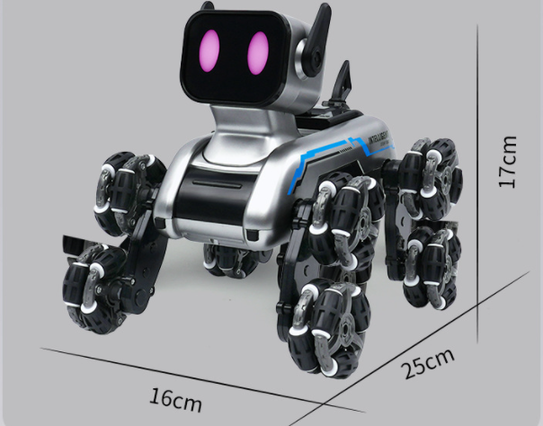 Intelligent 8-Wheel Stunt Electric Robot Dog Toy Deformation Concept for Children Adults Remote Intelligent Mechanical Dog